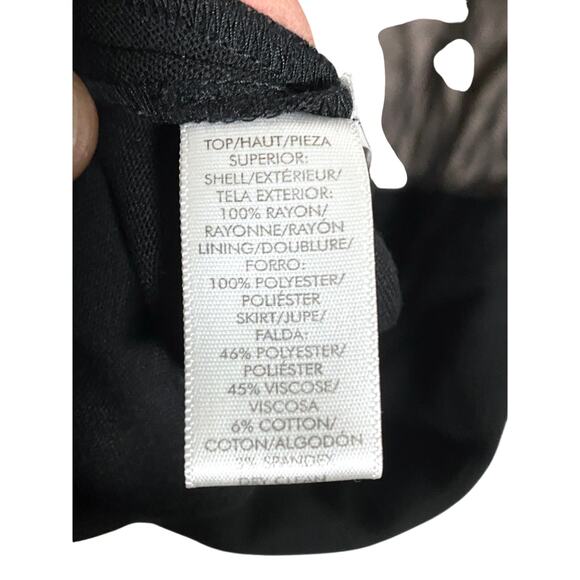 Loft Sleeveless Shift Mini Dress 2 Color Block Pleated Elegant Career Cocktail - Picture 8 of 8